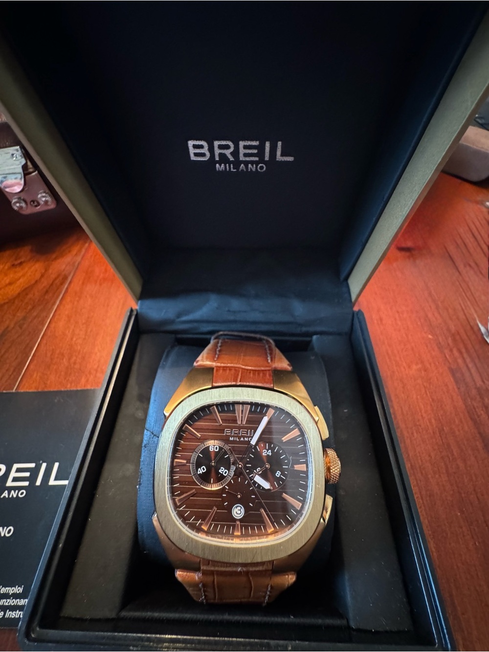 Breil Milano Gold Brown Chronograph Watch BW0305